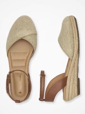 Wedge Espadrille Sandal in Flax by Nola